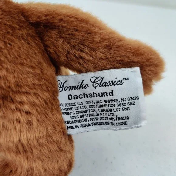 Russ Yomiko Classics Dachshund Dog Brown Plush Stuffed Animal Wiener Puppy - Picture 5 of 8